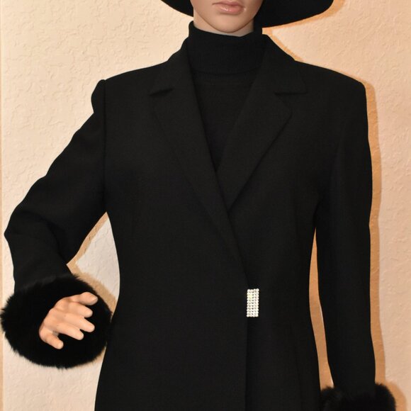 Vintage Luisa Spagnoli Sleek Black Italian Jacket US8/ EU 44-- New with Tags
